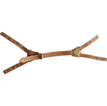 ARMÁDNÍ ORIGINÁL NVA Podbradník kompletní kožené řemení do ocelové helmy NVA originál