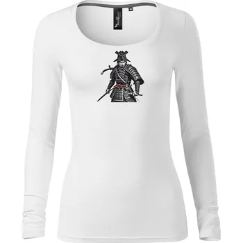 Dámské tričko Dámské tričko s dlouhým rukávem s potiskem Samuraje