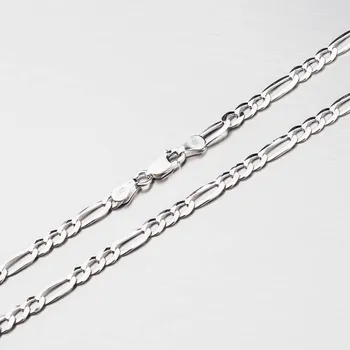 Řetízek Pánský řetízek stříbro 925 figaro 3+1 CHRS-073-120-FLAT délka 40 cm