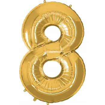 Okenní dekorace Párty balónek 8, zlatý SPRINGOS PS0030