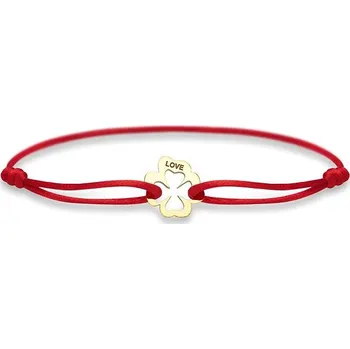 Náramek DOLCZE Čtyřlístek Červená 430008 (Au 585/1000, 0,55g)