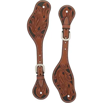 Ostruha Pánské ostruhové řemínky WEAVER Turquoise Cross Floral Carved