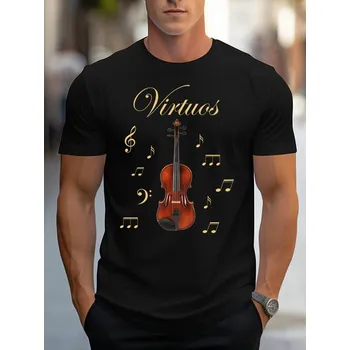 Pánské tričko STRIKER Pánské tričko virtuos housle Velikost: L