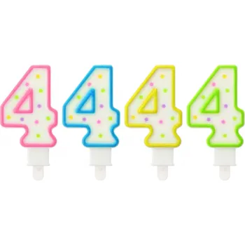 Svíčka Godan Narozeninová svíčka s tečkami 4, 7,5 cm