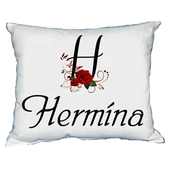 Dekorativní polštářek Polštář s dámským jménem HERMÍNA (polštářek dámské jméno )