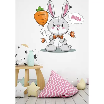 Samolepící dekorace Dětská nálepka na zeď - Zajíc Velikost: N2