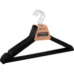 Ramínka na šaty 43cm dřevěné, černé, sada 3ks SPRINGOS URBAN