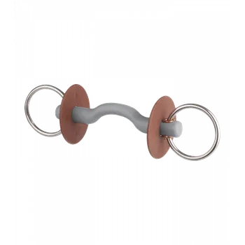 Udidlo pro koně Nelomené tvarované udidlo stihlo Beris s kroužky 6 cm hard 120 mm