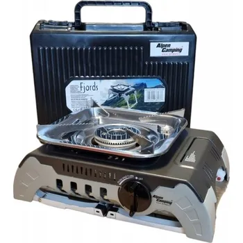 Turistický vařič Plynový vařič Alpen Camping FJORDS s piezo zapalováním