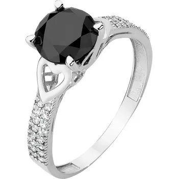 Hodinky Prsten Bonore - Bílé Zlato 585 - Černý Diamant 2 Ct 119313