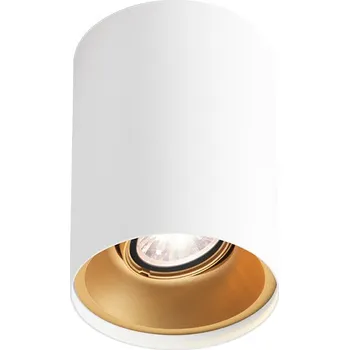 Wever & Ducré Subtilní váleček Solid LED Teplota chromatičnosti / Stmívání: Dim to Warm 2000-3000 Kelvinů / Stmívatelné fázově, Barva vnější / barva vnitřní: Bílá / Zlatá, Úhel vyzařování: 34° 133764J9