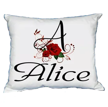 Dekorativní polštářek Polštář s dámským jménem ALICE (polštářek dámské jméno )