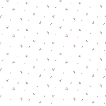 Tapeta Parato Bílá vliesová květinová tapeta na zeď, 12341, Fiori Country, Parato, velikost 10,05 x 0,53 m