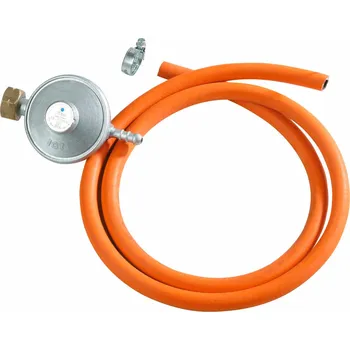 Zahradní hadice Economy 8898310 | Regulátor tlaku plynu, hadice a spony 30 bar (3 kPa), průtok 1,5 kg/h, hadice 1,5 m s vnit. průměr 8 mm, 2x hadicová spona