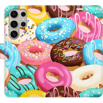Pouzdro na mobilní telefon Flipové pouzdro iSaprio - Donuts Pattern 02 - Samsung Galaxy S24 Ultra