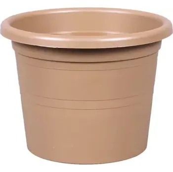 Obal na květináč Květník SAKURA MODERN plastový matný světle hnědý d26cm NOHEL GARDEN 55626sh