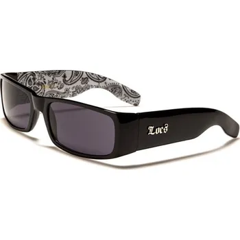 Sluneční brýle Locs Pánské obdélníkové sluneční brýle BANDANA Bílé Olympic eyewear 97k-cube