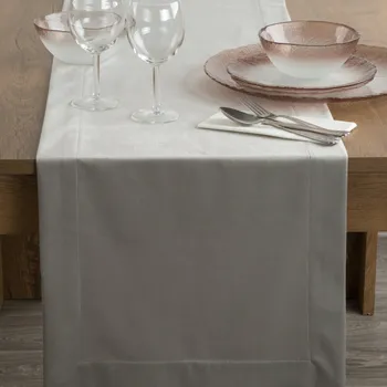 ubrus UBRUS MELINDA 140X40 CM STŘÍBRNÁ