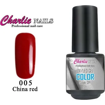 Charlie UV/LED Gel lak 5ml. č.5 červený China red