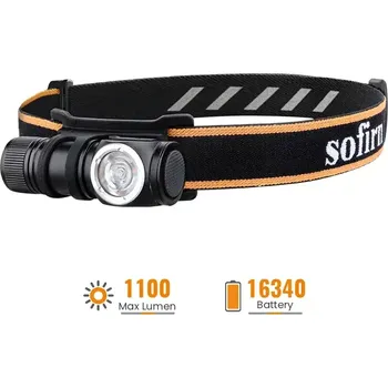 Čelovka Nabíjecí malá čelovka i klasická baterka Sofirn HS10, 1100 lumenů, s akumulátorem (univerzální výkonná mini svítilna použitelná jako čelovka nebo lomená svítilna)
