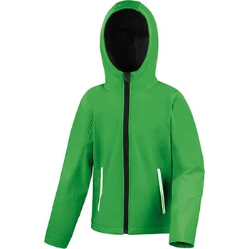 Result Juniorská softshellová bunda R224J Vivid Green-Black M (7-8)