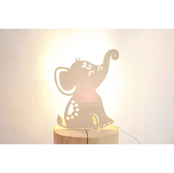 Nástěnné svítidlo ČistéDřevo Dětská nástěnná lampička - slon