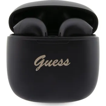 Sluchátka Guess True Wireless Script Logo BT5.3 6H Stereo Earphones Black Teď si užijete každý tón v dokonalosti s Guess True Wireless Script Logo bezdrátovými sluchátky.