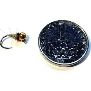 Umělá nástraha Slavíček muškaření Zlatě promotaná nymfa vel.h.16 hl.3,5mm, zlatá