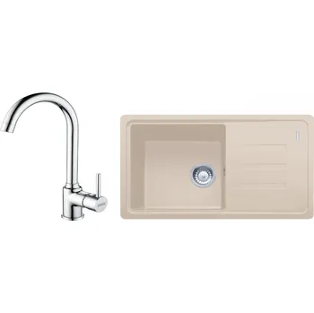 Kuchyňský dřez Set Franke (dřez BSG 611-78/39 sahara+ baterie FP 9000.031) + 5 % sleva v košíku s kódem SLEVA5