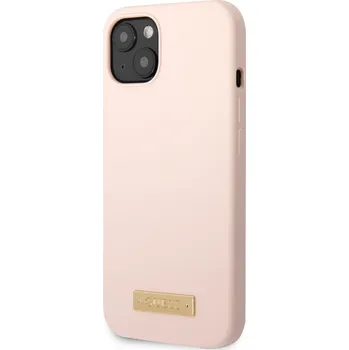 Telefonní příslušenství Guess Silicone Metal Logo MagSafe Zadní Kryt pro iPhone 13 Pink 5 Guess prémiový ochranný kryt telefonu s motivem Guess, který nejen že váš telefon perfektně ochrání, ale také svým povedeným designem
