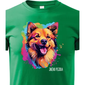 Chlapecké tričko Dětské tričko Fínsky špic, Barva Zelená, Velikost 122 cm/6 roků, Canvas Dětské tričko 2449