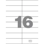 Spoko samolepicí etikety, 105 x 35 mm, papír/A4, bílé