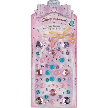 kreativní sada Samolepicí kamínky barevné 65 ks