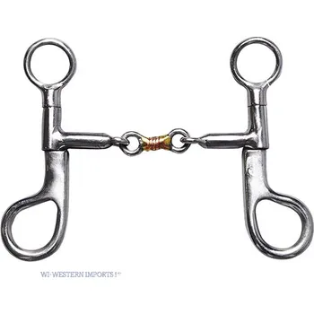 Udidlo pro koně Westernová 2x lomená krátká páka WESTERN IMPORTS