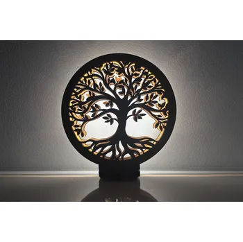 Lampička Li-Go "Strom života" lampa s dvojstěným prořezem 20x22 cm provedení povrchu: dub