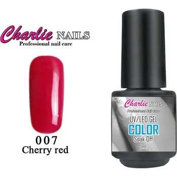 Charlie UV/LED Gel lak 5ml. č.7 červený Cherry red