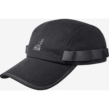 Kšiltovka Bavlněná baseballová čepice Kangol Wax Utility 5 Panel černá barva, s aplikací, K5329-BLACK, ONE SIZE, 99X