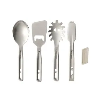 Kempingové nádobí Sea to Summit Detour Stainless Steel Utensil Set - [4 Piece] Stainless Steel Grey šedá