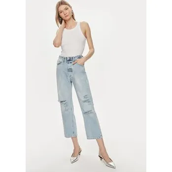 Please Jeansy P70UCJGW7U Modrá Straight Fit M