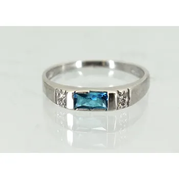 Prsten Stříbrný dětský prsten Balka – modrý zirkon, první šperk, Ag 925/1000