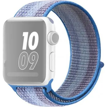 Řemínek na hodinky Nylonový řemínek s proužky pro Apple Watch 42mm / 41mm / 40mm / 38mm - modrý