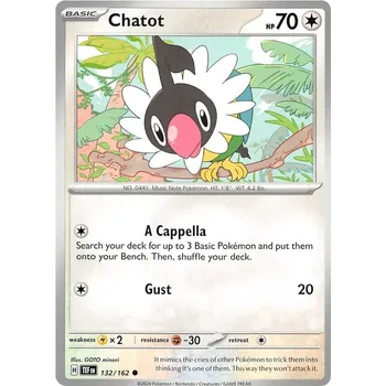 Sběratelská karetní hra Chatot 132/162 - Temporal Forces Typ karty: Non-Holo