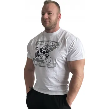 Pánské tričko Bizon Gym Triko 241 - bílá/šedá XL