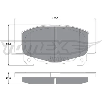 Brzdová destička Sada brzdových destiček, kotoučová brzda TOMEX Brakes TX 16-11