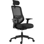 Kancelářská ergonomická židle ATOMIC — látka / síť, černá, nosnost 130 kg Antares