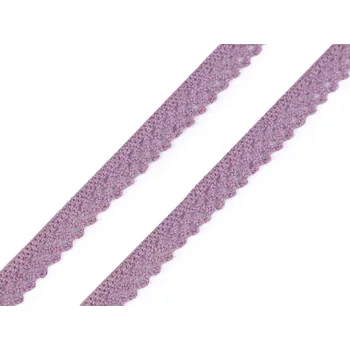 Krajka Pro Háčkování Bavlněná krajka 12 mm paličkovaná levandulová 5 m