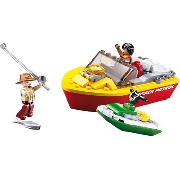 Stavebnice Sluban Stavebnice Sluban Town Záchranný člun a rybář M38-B0671