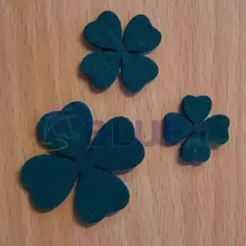 Textilní nažehlovací páska Nažehlovací čtyřlístek tmavě zelený 3ks