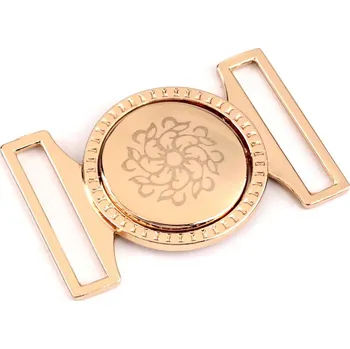 Kovové zapínání / opasková spona, průvlek 30 mm, barva zlatá klasik