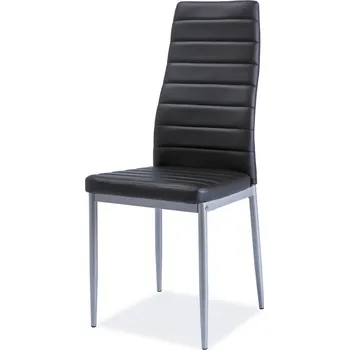 Jídelní židle Jídelní čalouněná židle VIPAVA 1, černá/alu + vyzvednutí ZDARMA